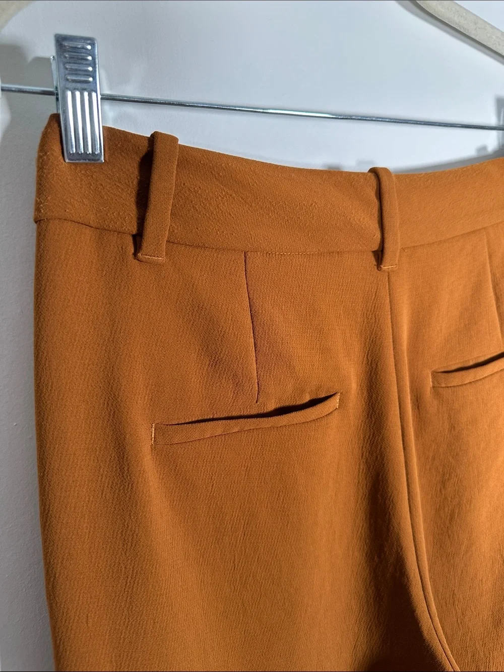 Wilfred Aritzia Rust Wide Leg Pleated Pants Size 4 Chic Tailored Fit High Waist! - Picture 7 of 11